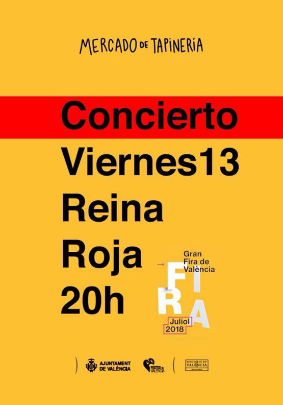 cartel mercado tapineria 2018 - reina roja